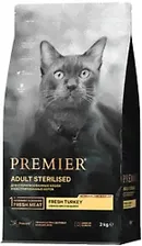 Сухой корм для кошек Premier Cat Turkey Sterilised Свежее мясо индейки 2кг